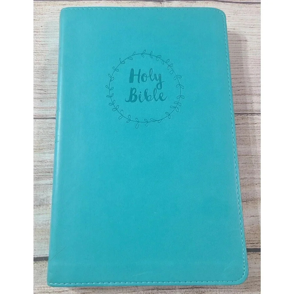 New International Version Holy Bible Zondervan Teal Blue Leathersoft 2011